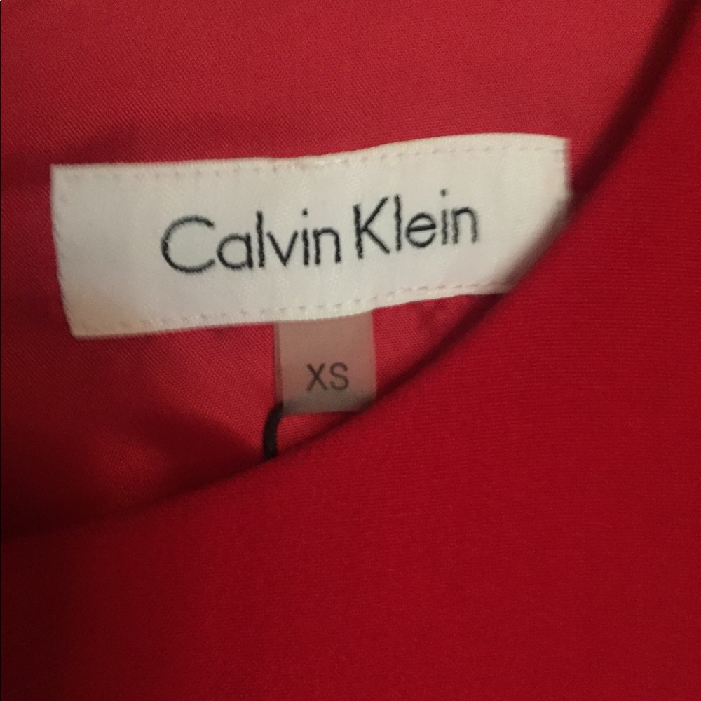 Calvin Klein Red Long Sleeve Shift Dress/Tunic - Picture 3 of 3